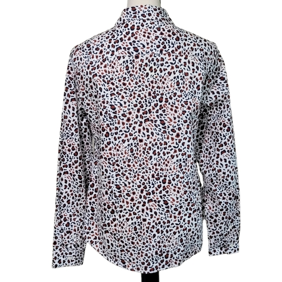 NWT Boden Modern Classic Button-down Blouse in Leopard - Picture 2 of 5